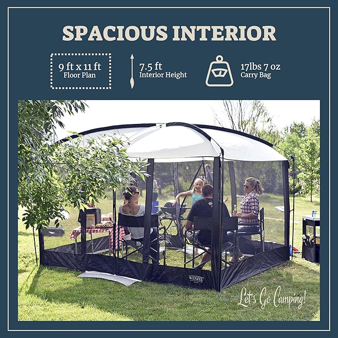 Magnetic Screen House, Magnetic Screen Shelter for Camping, Travel, Picnics, Tailgating, and More