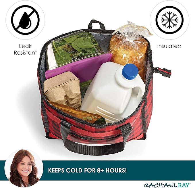 Rachael Ray Chillout Soft Sided Cooler Bag - Insulated, Leak Proof, Portable for Travel