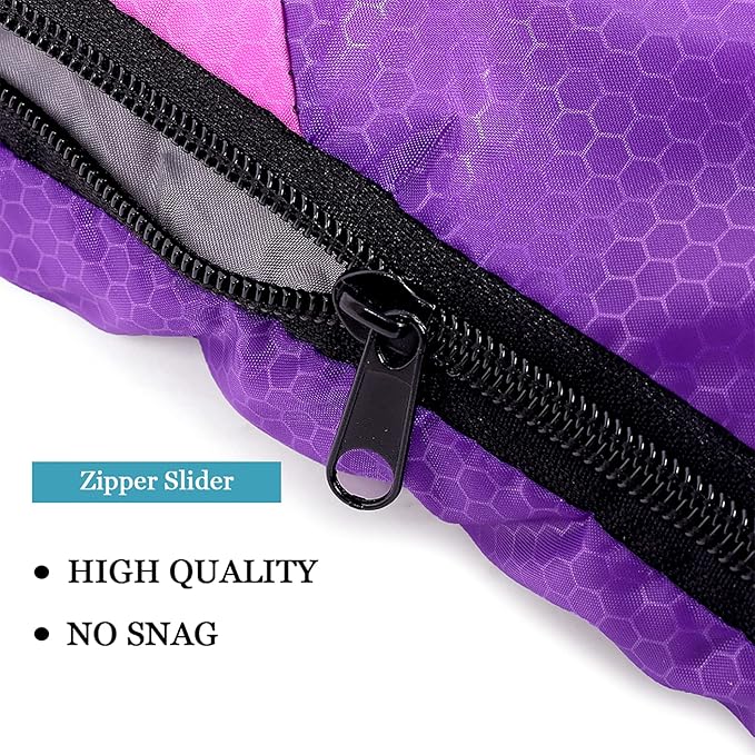 Camping Sleeping Bag for Adults Boys and Girls,Cold and Warm Weather-Summer, Spring, Fall, Lightweight, Waterproof Compact Bag for Camping Gear Equipment, Traveling, and Outdoors
