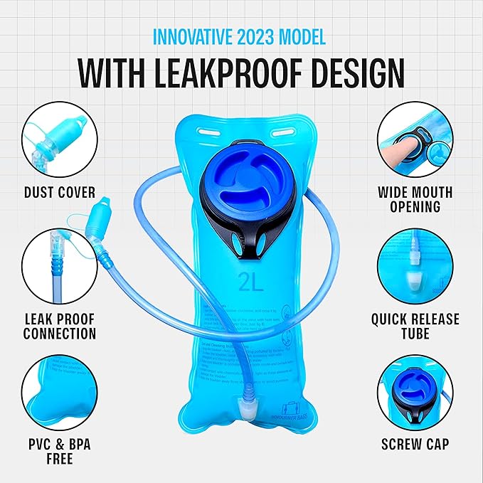 Sojourner Hydration Pack, Hydration Backpack - Water Backpack with 2l Hydration Bladder, Festival Essential - Rave Hydration Pack Hydropack Hydro for Hiking, Running, Biking, Festival Gear