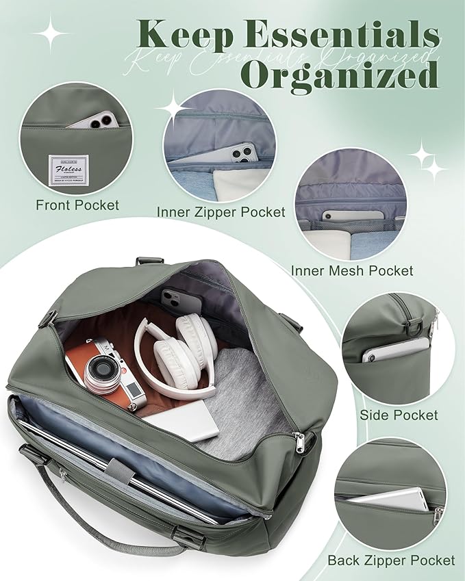 Gym Bag Womens,Travel Duffel Carry on Bag Sport Tote Bag Weekend Overnight Bag