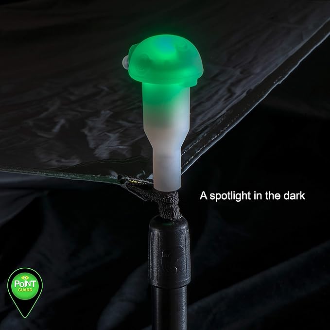 GREEN ELEPHANT Tarp Pole Light – USB Rechargeable LED Point Guard for Camping, Hiking, Biking, Fishing, Festivals, Emergencies - No Standalone Lithium Batteries Sold