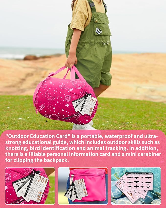 KingCamp 45°F Kids Sleeping Bag, Lightweight Waterproof & Compact Flannel Sleeping Bags Cold Weather & Warm Youth Essentials Gear Accessories for Camping, Fits 10-12 Children up to 5'5" Tall