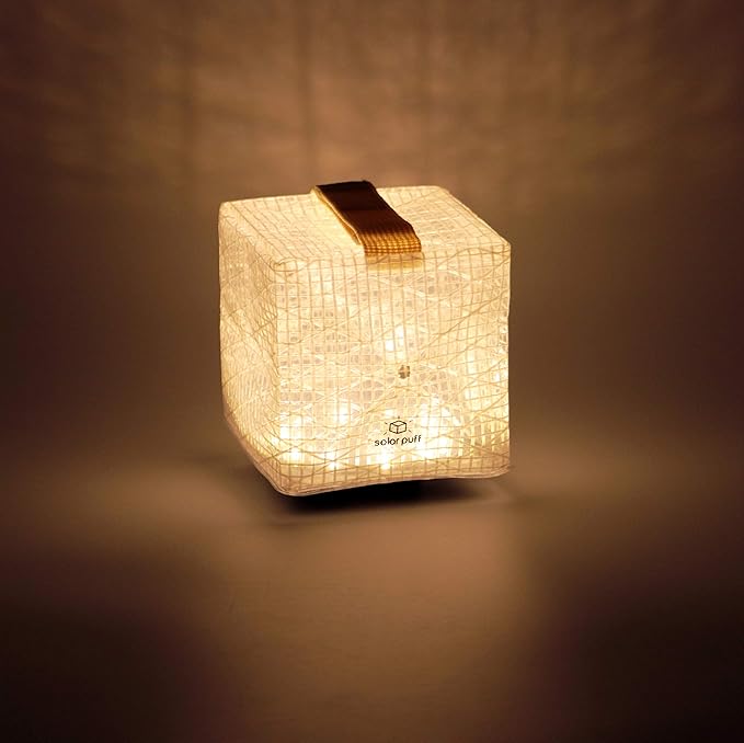 Outdoor Solar-Powered Light, Inflatable LED Lantern - Waterproof, Compact, Portable - SolarPuff PET Warm White