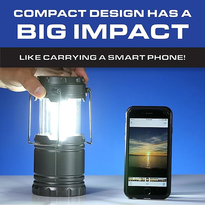 Bell+Howell 4 Pack Camping Lights & Lanterns for Power Outage, Collapsible Battery Powered LED Camping Lantern Lamp with Handle, Portable Ultra Bright for Power Outage Home Failure and Camping