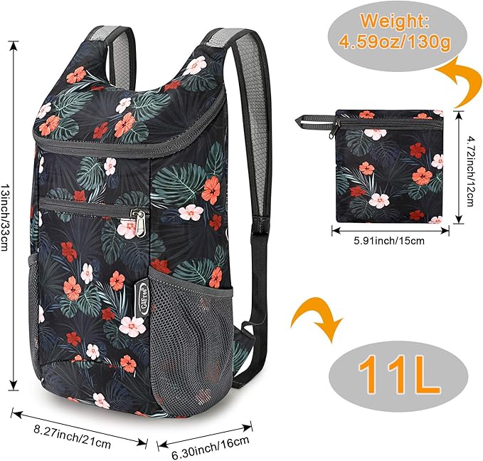 G4Free Lightweight Packable Hiking Backpack for Men Women Small Hiking Daypacks Foldable Shoulder Pack Casual Outdoor Bag
