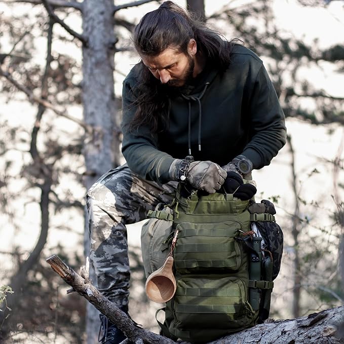 Mardingtop Tactical Backpacks Molle Hiking daypacks for Motorcycle Camping Hiking Military Traveling,25L Backpack