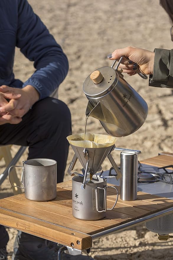 Snow Peak Double Wall Titanimum Insulated Mug, Lightweight, Durable, Camping, 450ml