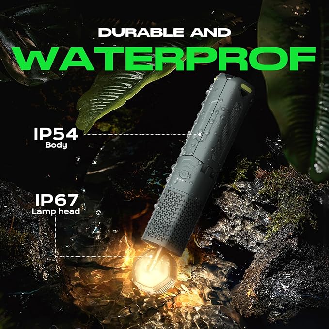 Camping Light, Telescopic Camping Lantern with Storage Bag, Collapsible, Magnetic, 10500mAh Battery, Rechargeable Outdoor Portable Lights for Hiking, Fishing, and Travel (Dark Gray)