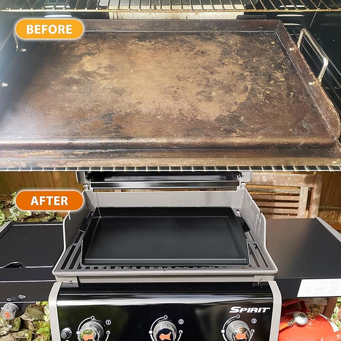 Universal Cast Iron Griddle 23" X 16",Pre-Seasoned Nonstick Coating Griddle Stove Top Griddle For All Gas Grills And 4 Burner Range Oven,Cast Iron Griddle For Stove Top With Extra High Sidewalls