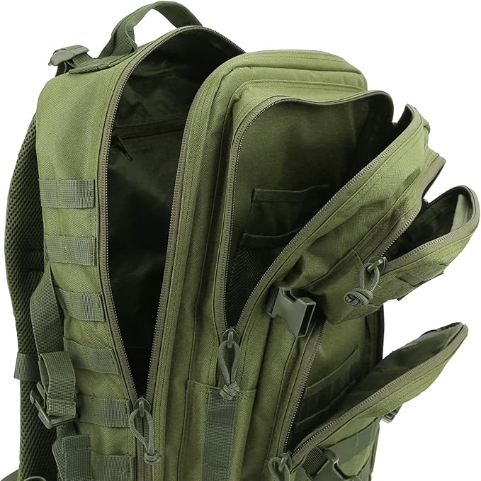 REEBOW GEAR Military Tactical Backpack Large Army 3 Day Assault Pack Molle Bag Boys Backpacks for School Army Green
