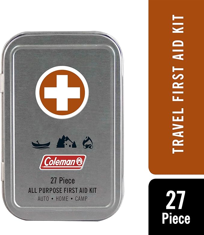 Coleman All Purpose Mini First Aid Kit - Compact & Affordable Emergency Preparedness with First Aid Assortment - 27 Pieces – Travel Friendly