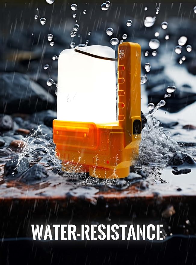 Anhay Rechargeable LED Camping Lantern, Dimmable Lantern Flashlight with Hook, Waterproof Spotlight for Hurricane Emergency, Outdoor, Hiking and Home, USB Cable Included