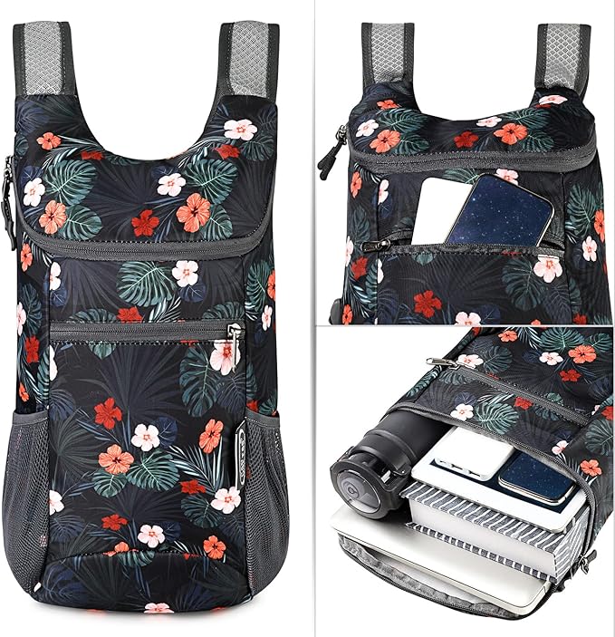 G4Free Lightweight Packable Hiking Backpack for Men Women Small Hiking Daypacks Foldable Shoulder Pack Casual Outdoor Bag