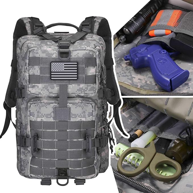 MOLLE Assault Pack, Tactical Backpack Military Army Camping Rucksack, 3-Day Pack