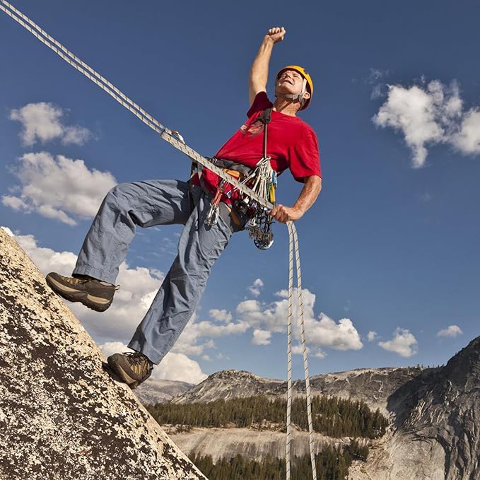 Arborist Rope Climbing Rope（1/2 Inch x 150ft） 48 Strands Bull Rope for Construction Climbing Swing Sailing