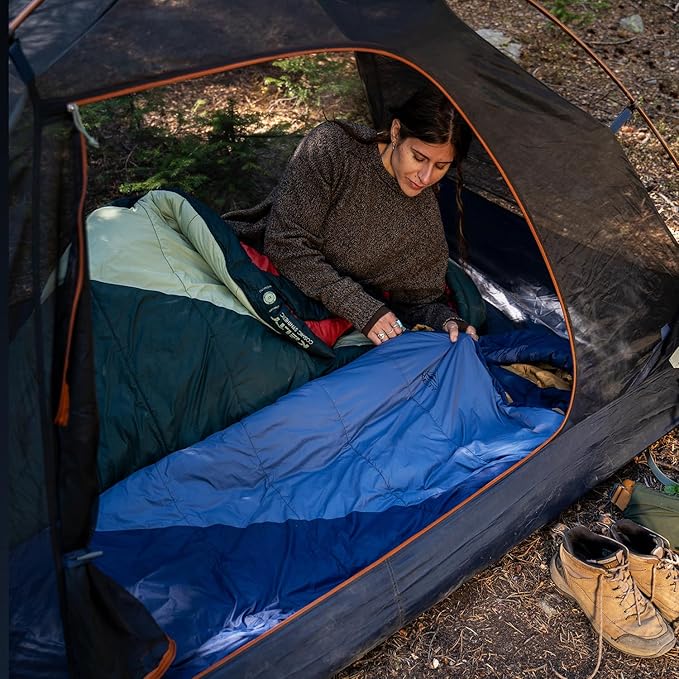 Kelty Cosmic Synthetic Fill 20 Degree Backpacking Sleeping Bag – Compression Straps, Stuff Sack Included