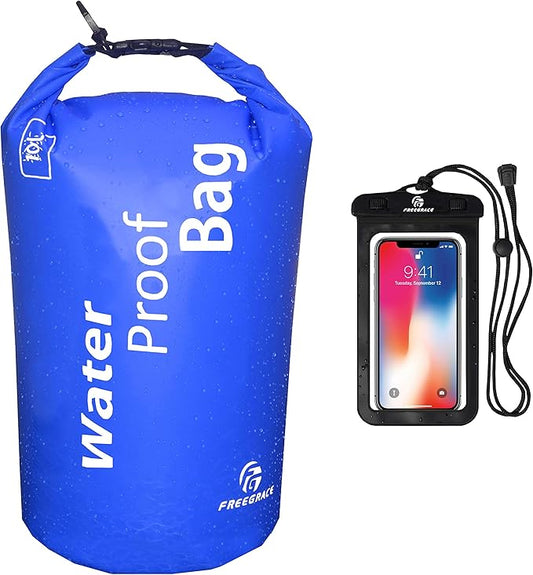 Waterproof Dry Bag - Lightweight Dry Sack with Seals and Waterproof Case - Float on Water - Keeps Gear Dry for Kayaking, Beach, Rafting, Boating, Hiking, Camping and Fishing