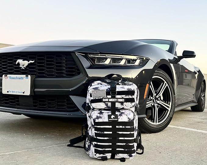 45L Elite Tactical Backpack | 3X Stronger Work & Military Backpack | Water Resistant and Heavy Duty | 3 Day MOLLE Bug Out Bag (Black Ice)