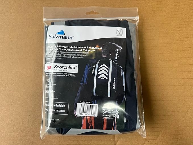 Salzmann Reflective Backpack Cover | High Visibility, Waterproof & Weatherproof | Ideal for Cycling, Running & Hiking