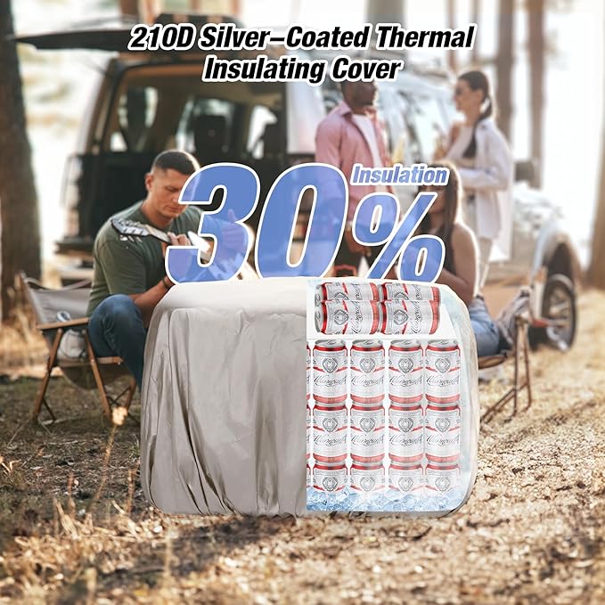 Insulated Cooler Bag 48/75 Cans, Soft Sided Portable Lunch Bag Coolers w/Zippered Top, Leak Proof PVC Interlayer, 5-Layer Insulation Large Ice Chest Bag for Travel, Camping, Beach, Picnic