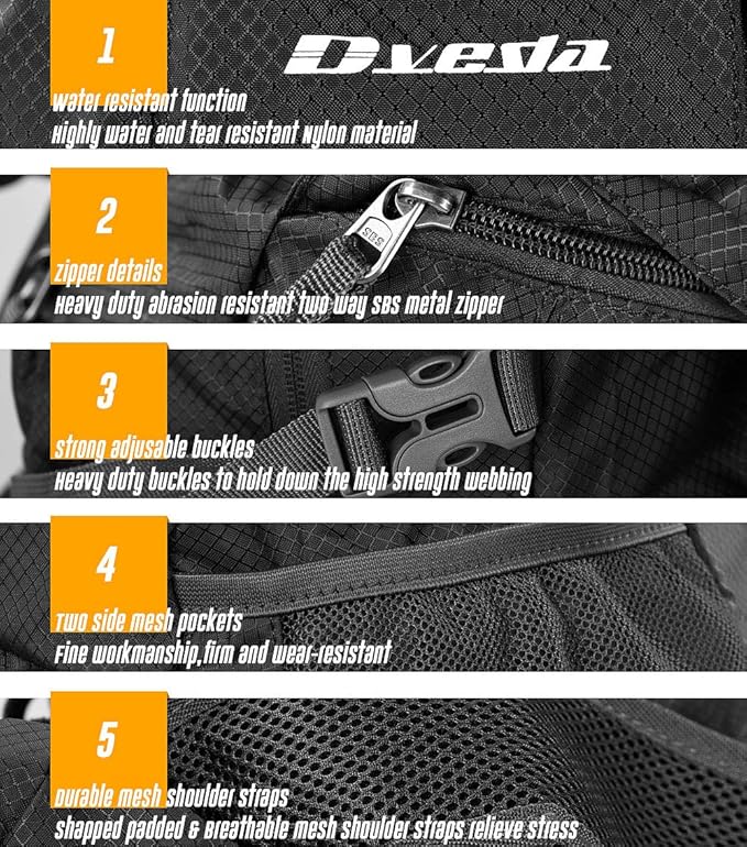 35L Lightweight Packable Backpack Waterproof Durable Hiking Travel Backpack Daypack