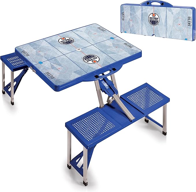 PICNIC TIME NHL Unisex-Adult NHL Picnic Table Portable Folding Table with Seats