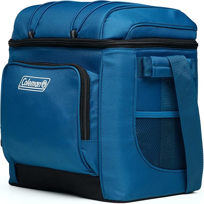 Coleman Chiller Insulated Soft Cooler, Leakproof 9/16/30 Can Cooler with 12+ Hour Ice Retention, Made with Recycled Materials, Great for Lunch, Camping, Beach, Pool, Sports, & More
