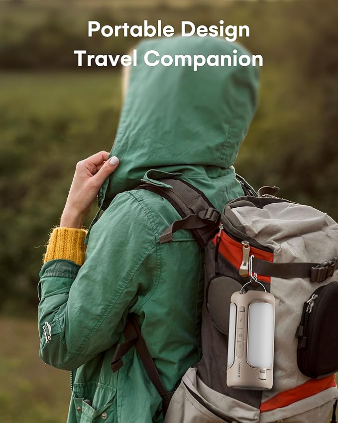 Rechargeable LED Camping Lantern, Camping Lights with Flashlights, Waterproof Tent Light with 4 Light Modes, Camping Essentials, 6000mAh Power Bank, for Camping, , Hiking, Power (Brown)