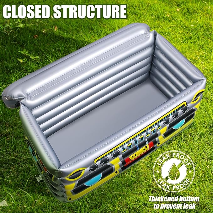Inflatable Cooler for Parties, Radio Designed Style Inflatable Drink Cooler for Parties, Blow up Party Cooler for 80s90s Party Decorations