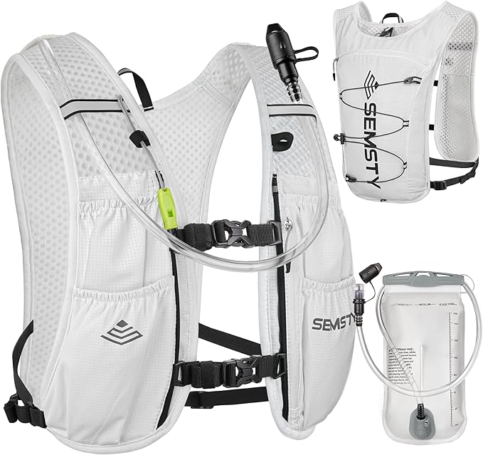 Running Hydration Vest 5L,Running Vest Pack with 1.5L Water Bladder,Lightweight Water Backpack for Hiking Running Cycling