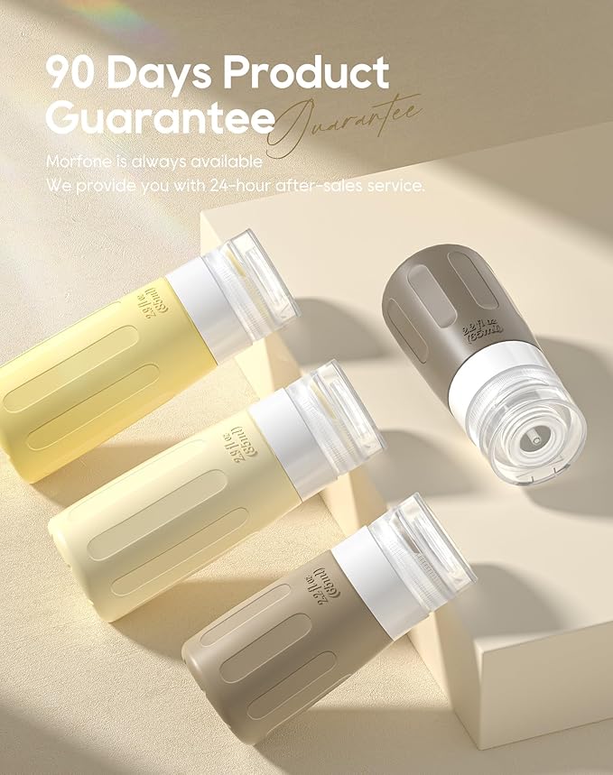 Morfone 16 Pack Silicone Travel Bottles Set for Toiletries TSA Approved Travel Containers Leakproof Squeezable Refillable Accessories 2oz 3oz for Shampoo Conditioner Lotion Liquids (Brown Yellow)