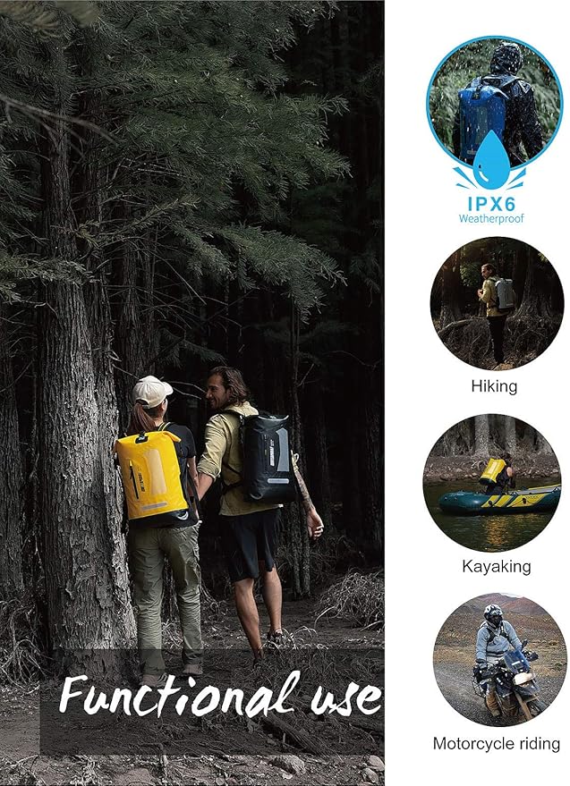 IDRYBAG Waterproof Backpack for Men 20L/30L/40L, Floating Dry Bag Kayak, Dry Backpack Hiking