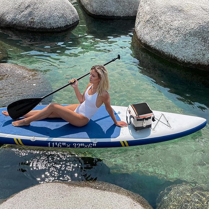 Paddle Board Cooler Waterproof Large Capacity SUP Deck Coolers, Leakproof Kayak Cooler Accessories Premium Insulated Cooler for Paddleboard Accessories,Drinks | Quality Clips& Bottle Opener Included