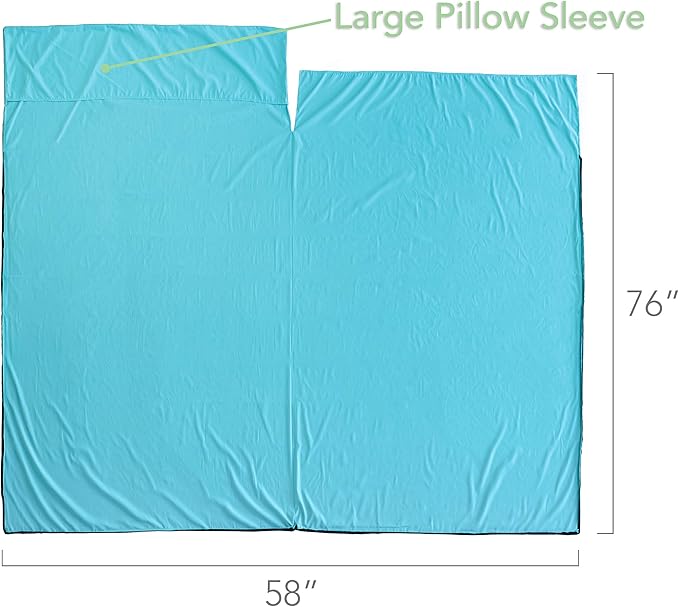 Pike Trail Sleeping Bag Liner – Travel and Camping Sheet, Lightweight and Compact Insert with Full Length Zipper and Guarantee