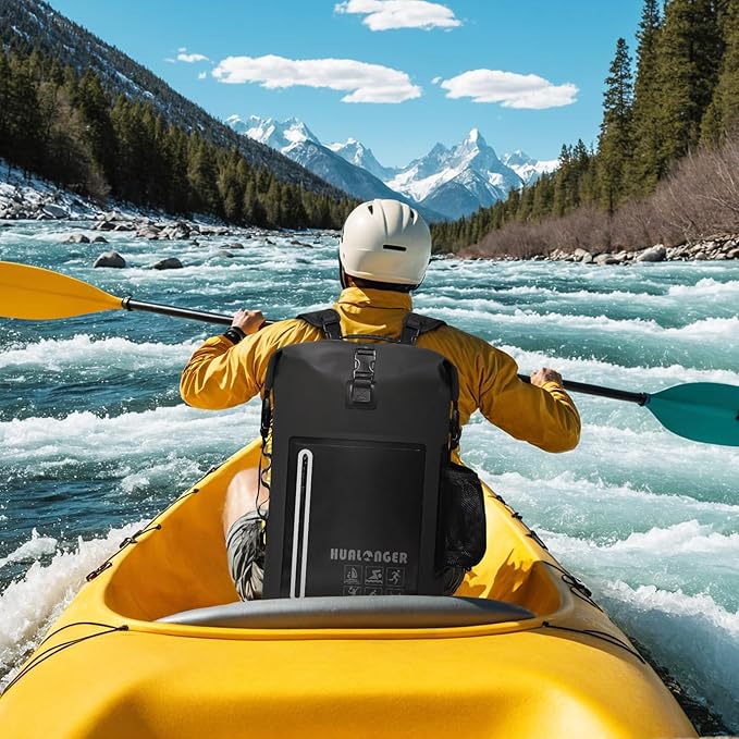 Waterproof Backpack 20L/30L/40L- Roll Top Closure Bag - Hiking Backpack - Lightweight Durable Floating Dry Bag with IPX8 Waterproof Phone Case