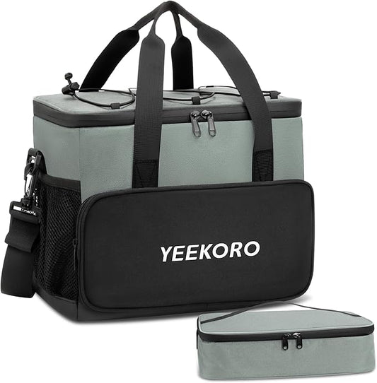 Cooler Bag, 16L+5L Insulated Lunch Box, Double Cooler Bag with Adjustable Shoulder Strap for Men & Women, Leakproof Lunch Cooler Ideal for Work Picnic Travel Shifts Daytrip