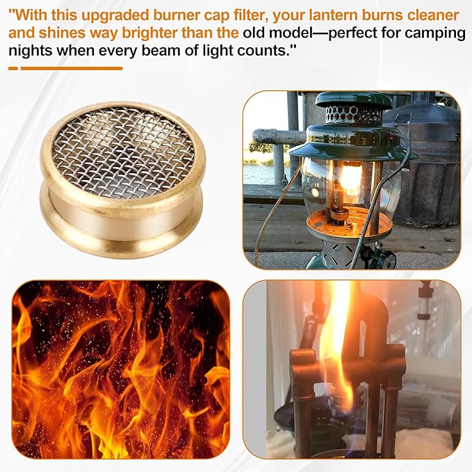Burner Cap and Screen for Coleman Lanterns Replacement Parts,2423231 Camping Lantern Accessories Compatible with Coleman Lantern 242/200