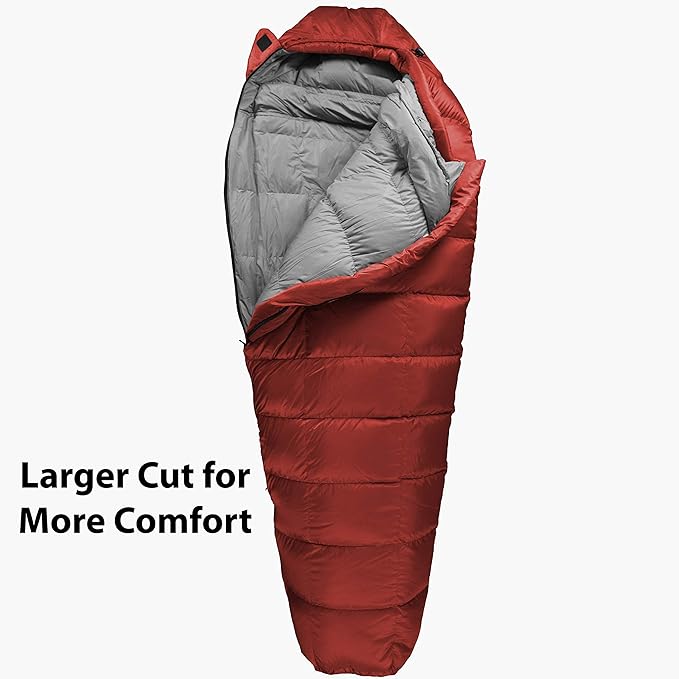 Summit Sleeping Bag 800+ Fill Power Starting Under 2lbs Ultralight Backpacking Mummy Down Sleeping Bag for Lightweight Hiking & Camping