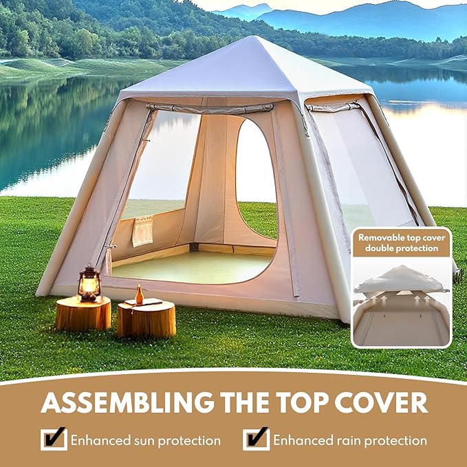 Inflatable Tents for Camping, Large Blow Up Tents for Camping Easy Set Up