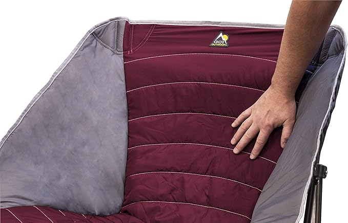 GCI Outdoor MaxRelax Pod Rocker Portable Rocking Chair & Outdoor Camping Chair, Red