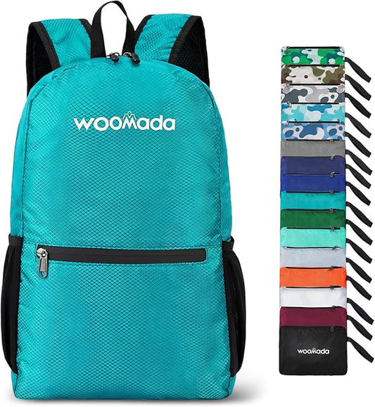 WOOMADA 17L Ultra Lightweight Packable Durable Waterproof Travel Hiking Backpack Daypack for Men Women Kids