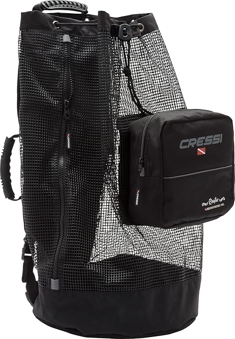 Cressi Heavy Duty Mesh Backpack 90 liters Capacity for Scuba Diving, Water Sport Gear | Roatan: designed in Italy