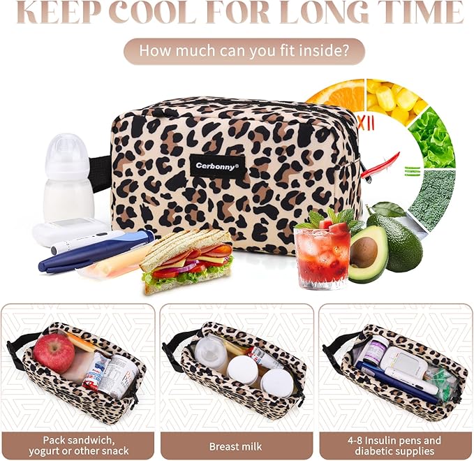 Freezable Lunch Bag,Freezable Snack Bag,Mini Cooler Bag for Travel/Work/School,Small Insulated Bag,Small Cooler Lunch Box with Ice Packs,Insulated Snack Bag,Freezable Snack Box with Handle Buckle