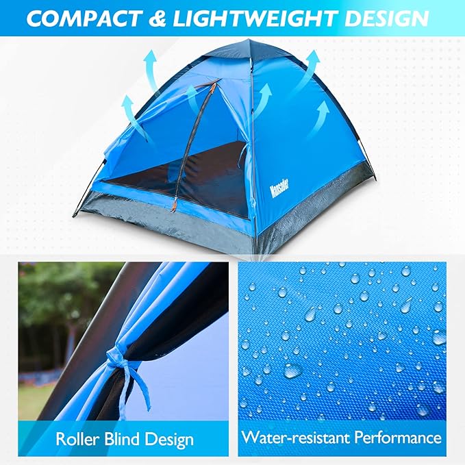 2 Person Camping Dome Tent,Waterproof Lightweight Portable Tents for Outdoor Camping Hiking Travel