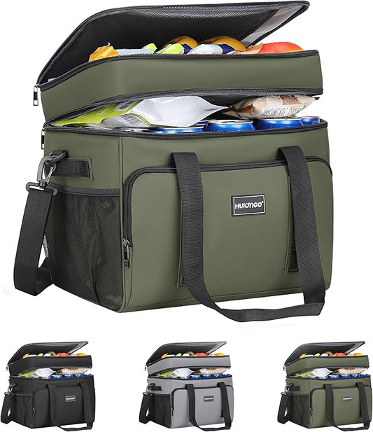 Insulated Soft Cooler Bag, Large Ice Coolers Soft Sided Ice Chest for Beach, Collapsible and Portable
