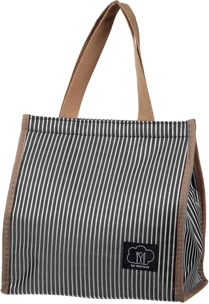 PATIKIL Insulated Lunch Bag, Oxford Cloth Waterproof Lunch Tote Bag Thermal Portable Lunch Box Food Container for Work Office Picnic Outdoor, 10.24"x6.69"x10.24", Black