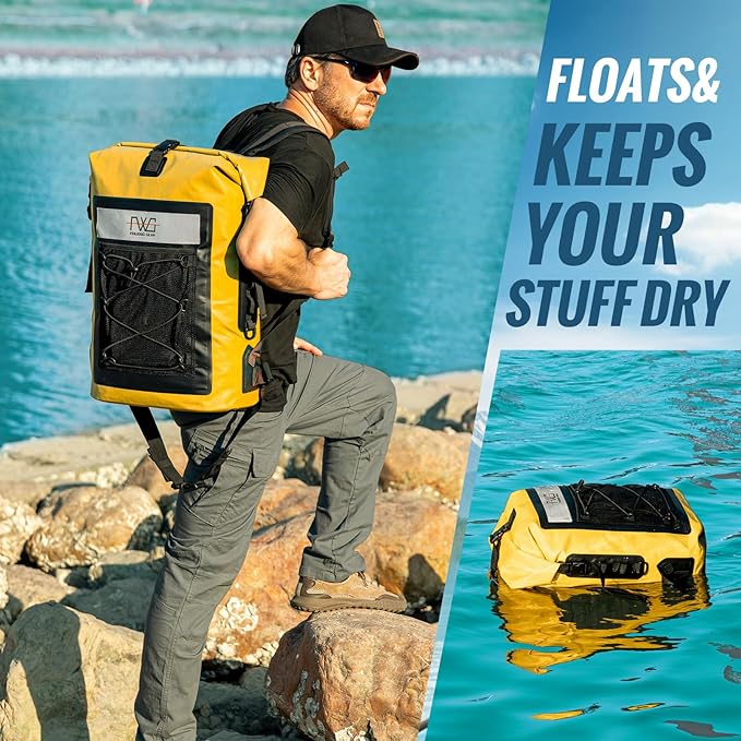 Dry Bag Backpack, 40L Floating Waterproof Backpack Roll-Top Closure for Kayaking, Boating, Hiking, Camping