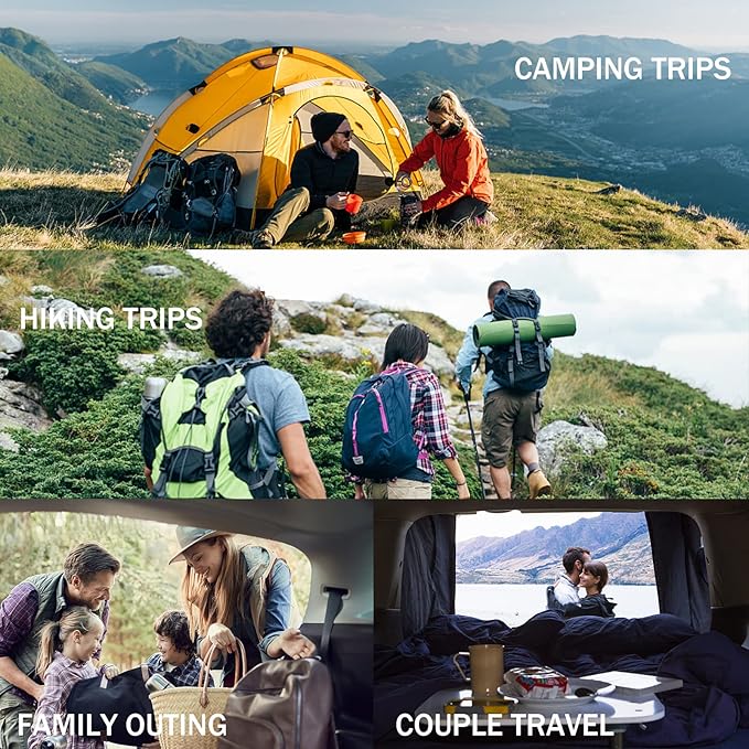 Ultralight Down Sleeping Bag for Adults with 600 Fill Power, Compact Sleeping Bag with Compression Sack for Backpacking, Hiking and Camping