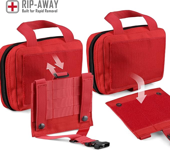 Tactical EMT Pouch, Rip Away Molle Medical Pouches IFAK Tear-Away First Aid Kit Emergency Survival Bag for Travel Outdoor Hiking